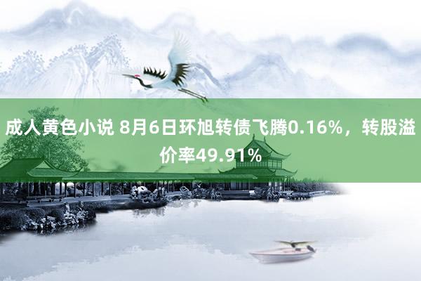 成人黄色小说 8月6日环旭转债飞腾0.16%，转股溢价率49.91%