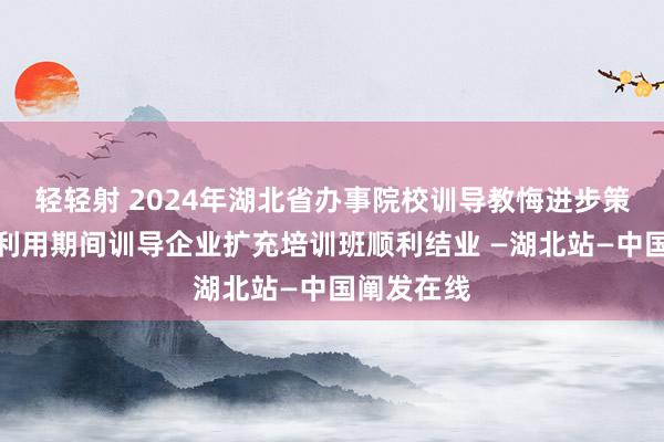 轻轻射 2024年湖北省办事院校训导教悔进步策划物联网利用期间训导企业扩充培训班顺利结业 —湖北站—中国阐发在线