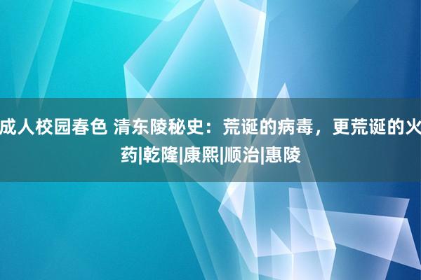 成人校园春色 清东陵秘史：荒诞的病毒，更荒诞的火药|乾隆|康熙|顺治|惠陵